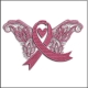 Pink Ribbon Butterfly Embroidery Designs shop.nkemb.com