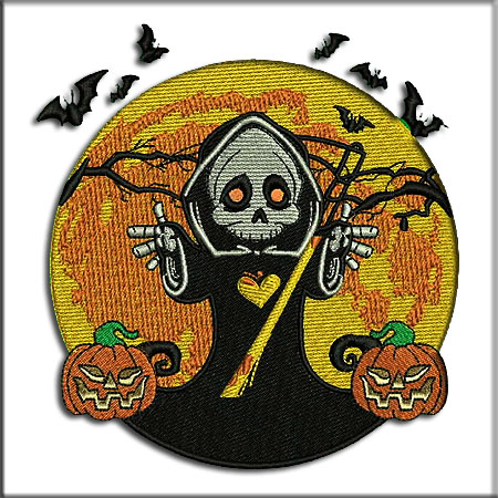 Death Halloween Embroidery Designs shop.nkemb.com