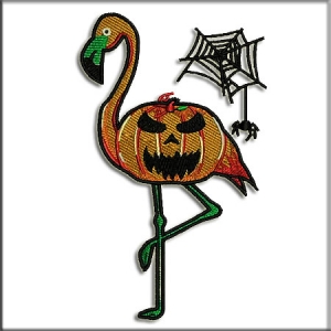 Halloween Flamingo Embroidery Designs shop.nkemb.com